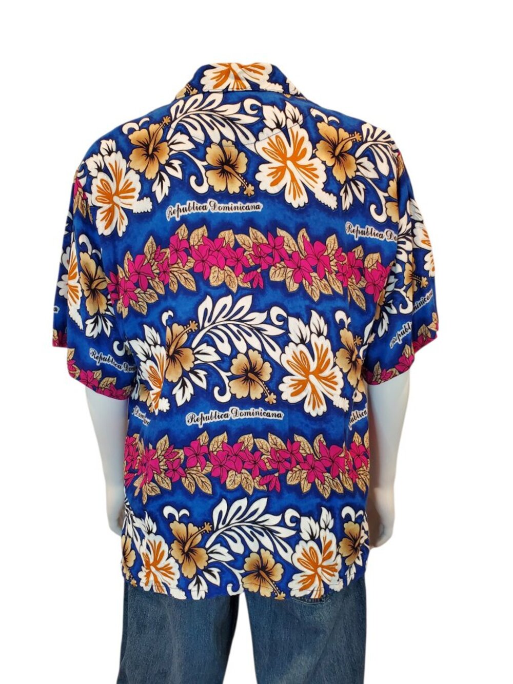 Vintage Fun-Wear Hawaiian Camp Shirt Republica Dominicana Men's XL - Picture 5 of 6